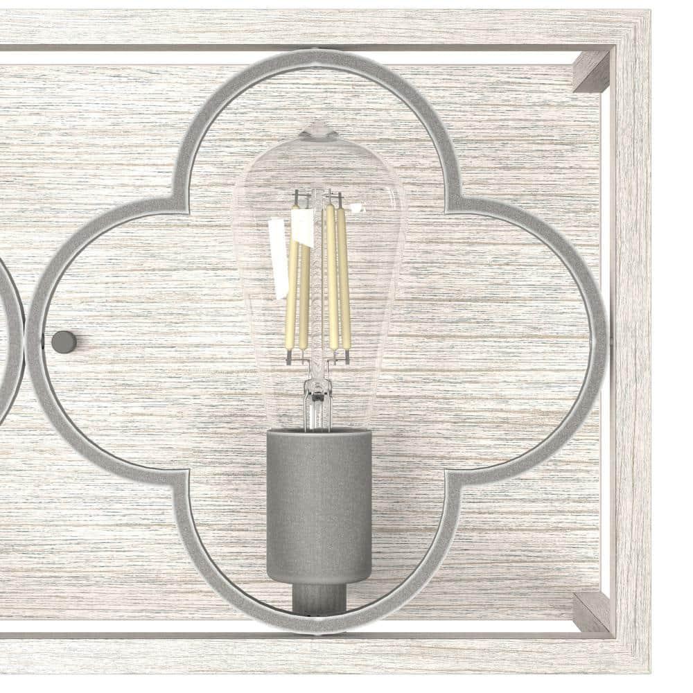 Hunter Fan Gablecrest 4 Light  Flush Mount Bathroom Vanity Wall Light Fixture