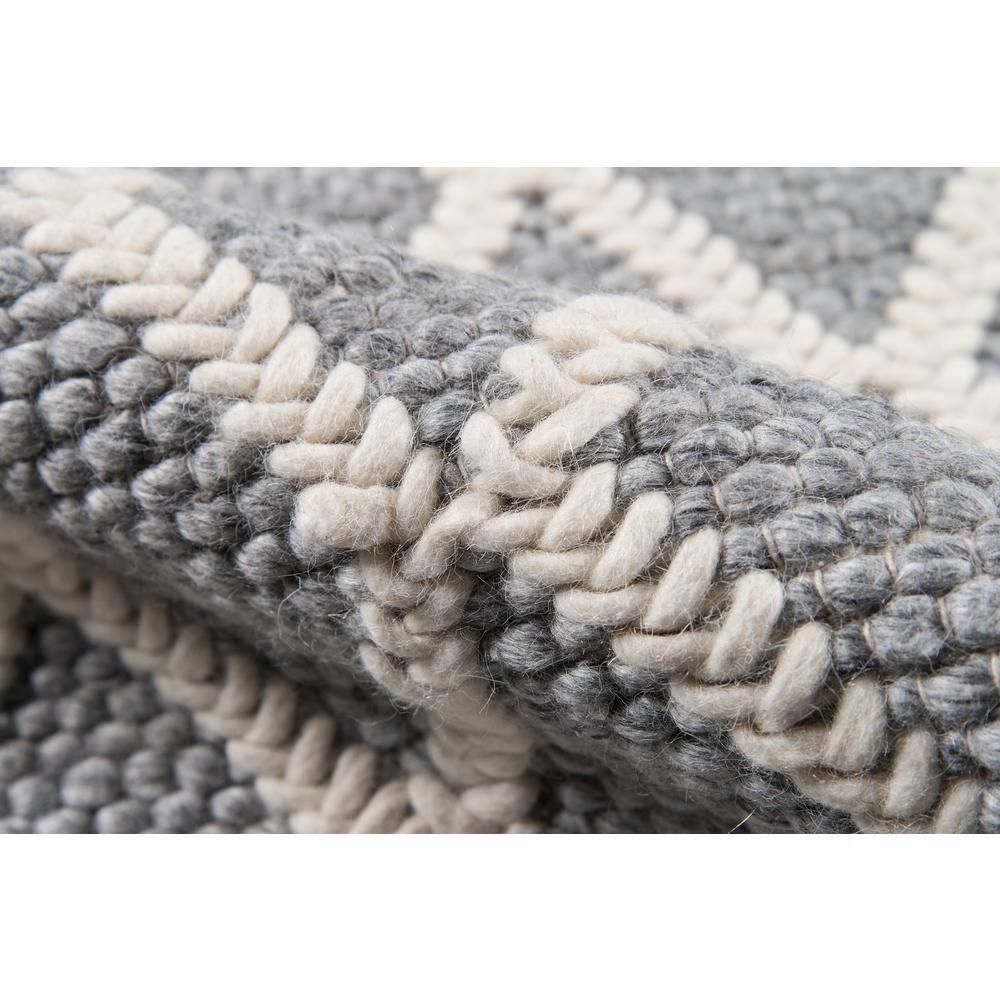 2'x3' Andes Romilly Accent Rug Gray - Momeni: Geometric Wool & Viscose, Medium Pile, Handmade, Modern Decor