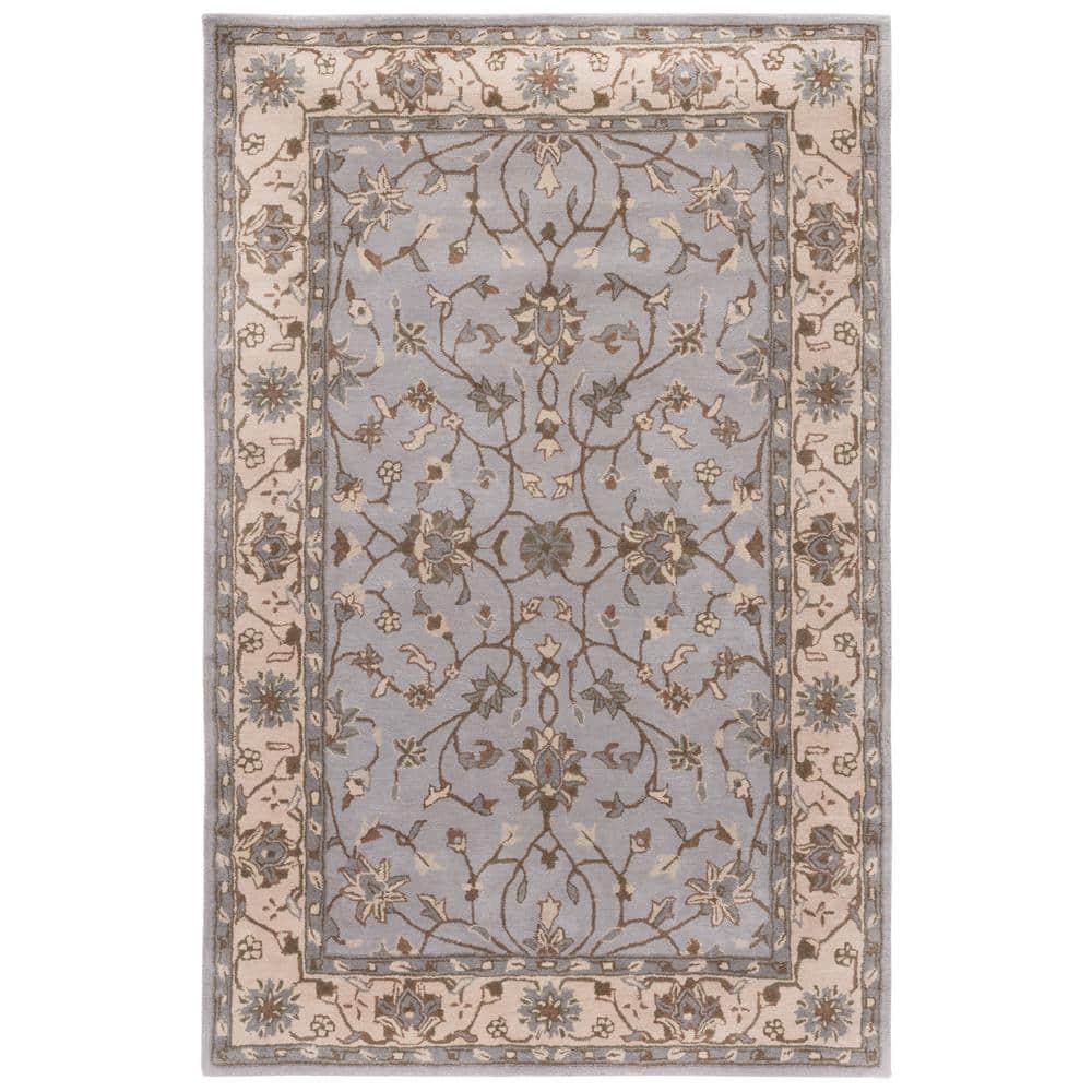 Heritage HG862 Hand Tufted Area Rug - Beige/Grey - 6'x9' - Safavieh.