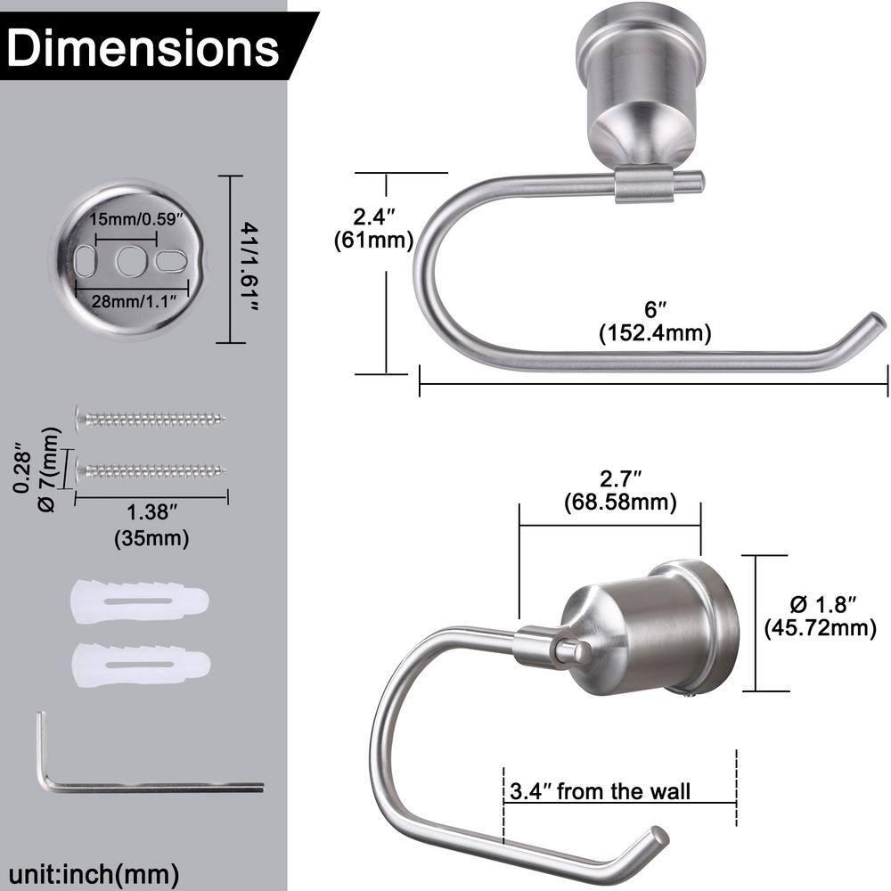 PIH Toilet Paper Holder Brushed Nickel