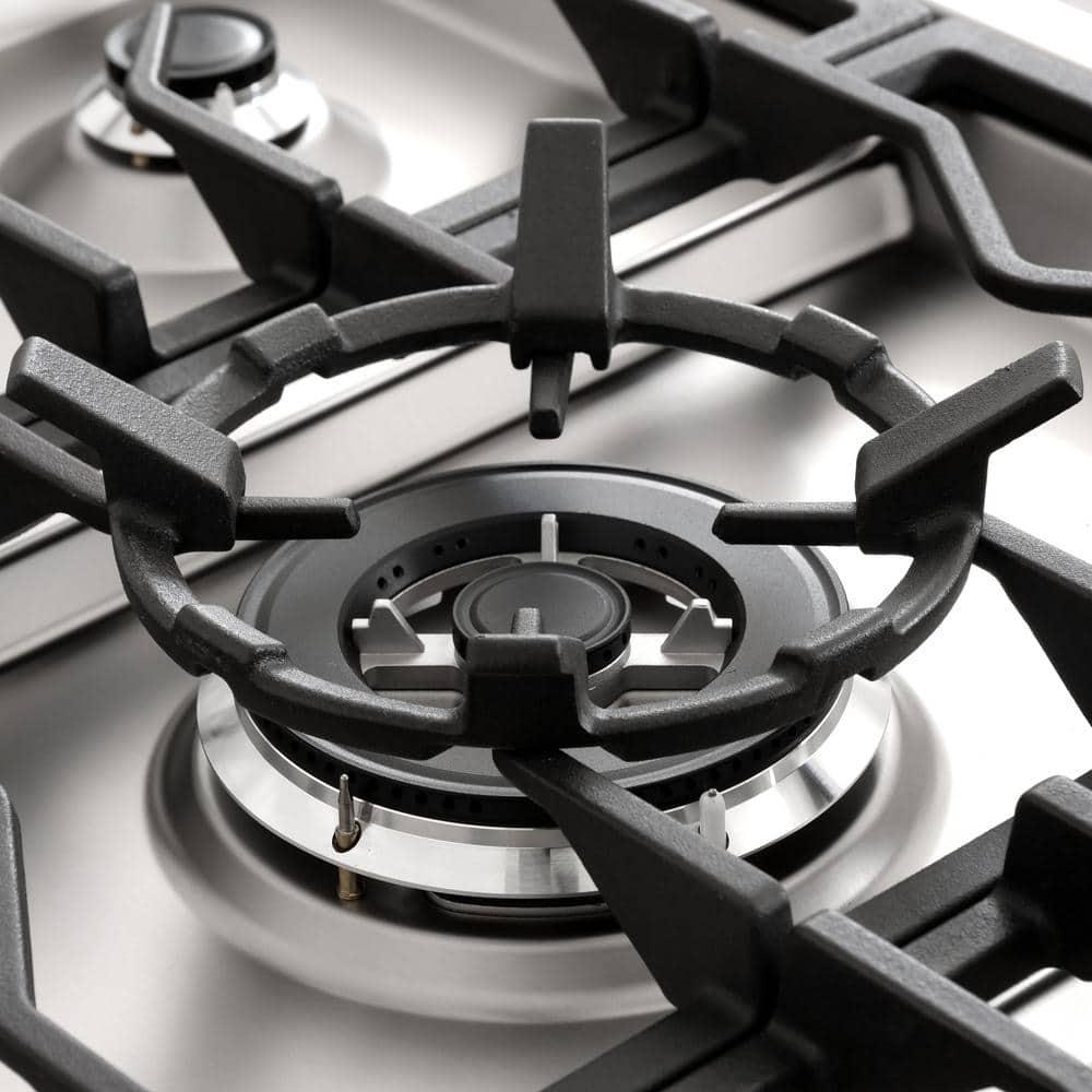 Cosmo Cosmo 36 in. Nebula Collection 3.8 cu. ft. Gas Range, 5 Burners, Rapid Convection Oven, Textured Grip Handle, Stainless Steel COS-965AGFC-202