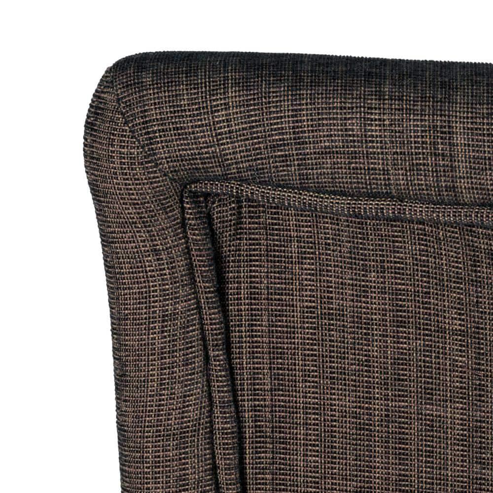 Parsons Brown Textured Solid Woven Upholstered Dining Chair