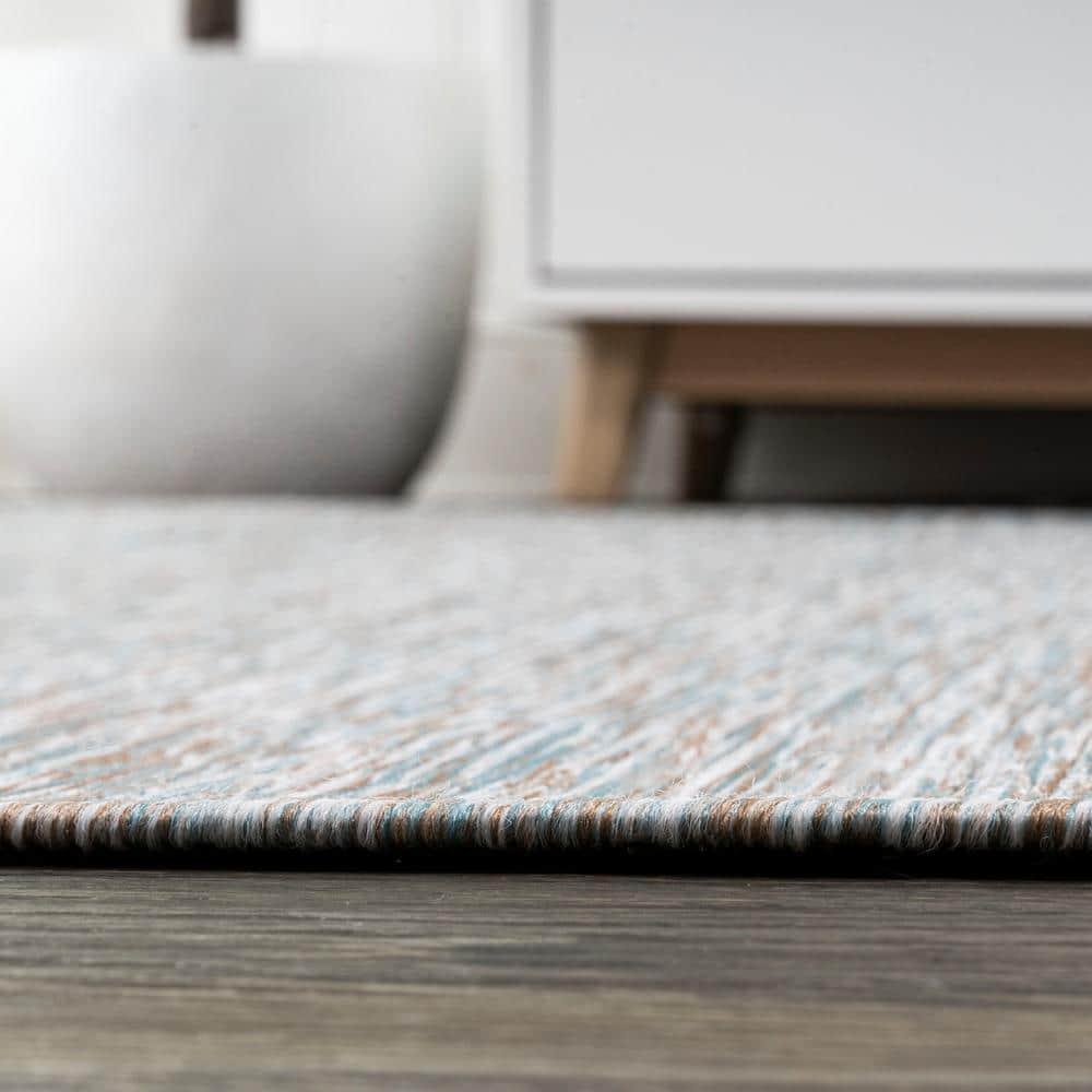 6'x6' Ethan Modern Flatweave Solid  Area Rug, Gray - JONATHAN Y