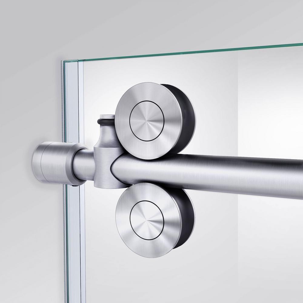 Enigma-XO 50" W x 76" H Sliding Frameless Shower Door with Clear Max™ Technology