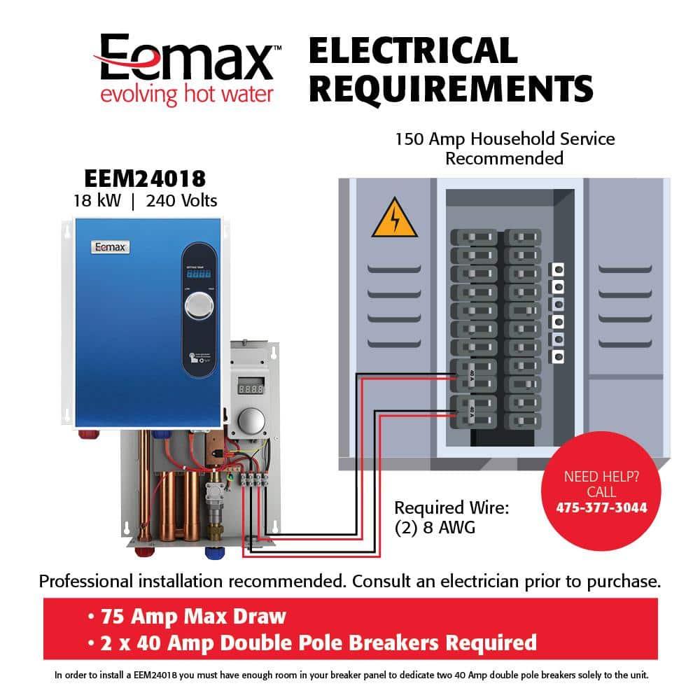 Eemax 240-Volt 18-kW 3.5-GPM Tankless Electric Water Heater