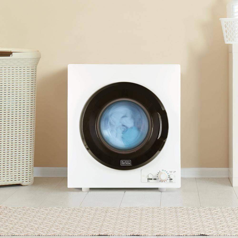 BLACK+DECKER BCDPW Series BLACK+DECKER BCED26 Compact Dryer for Standard Wall Outlet, Small, 5 Modes, Load Volume 8.8 lbs