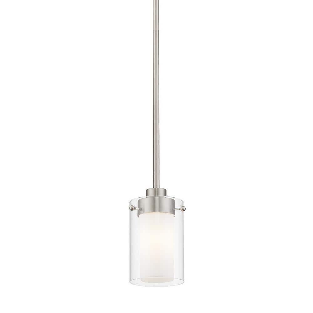 1540-91-Livex Lighting-Manhattan - 1 Light Mini Pendant in Contemporary Style - 5 Inches wide by 8 Inches high     -Traditional Installation