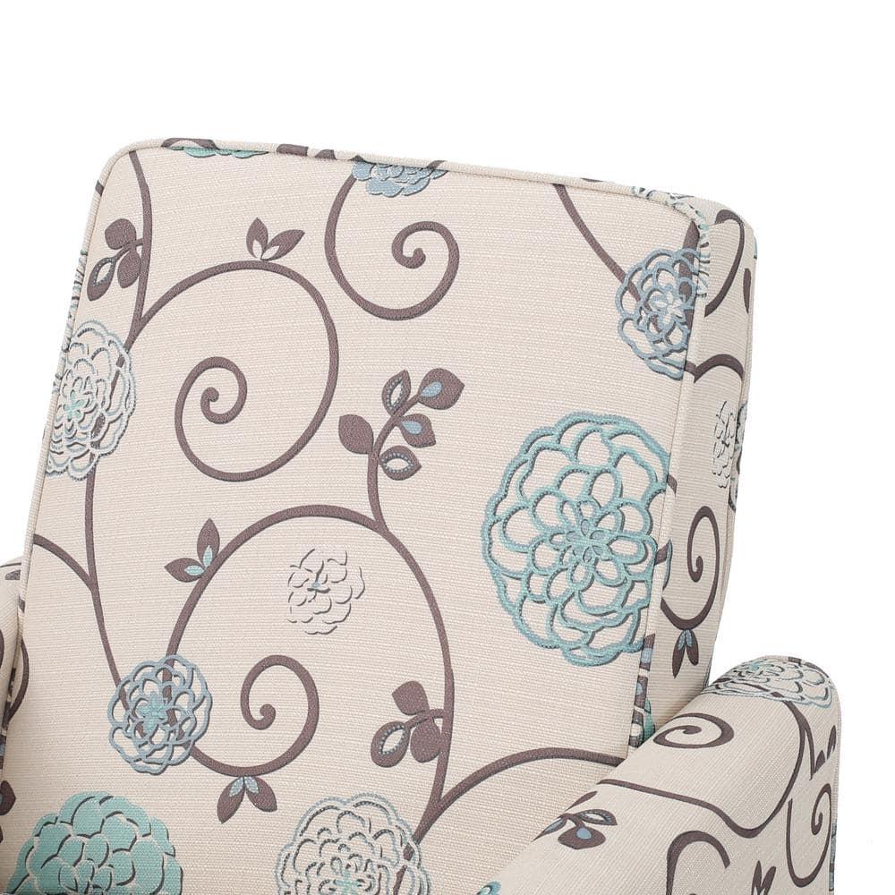 Darvis Fabric Recliner White - Christopher Knight Home: Petite Design, Tapered Legs, Piped Edges