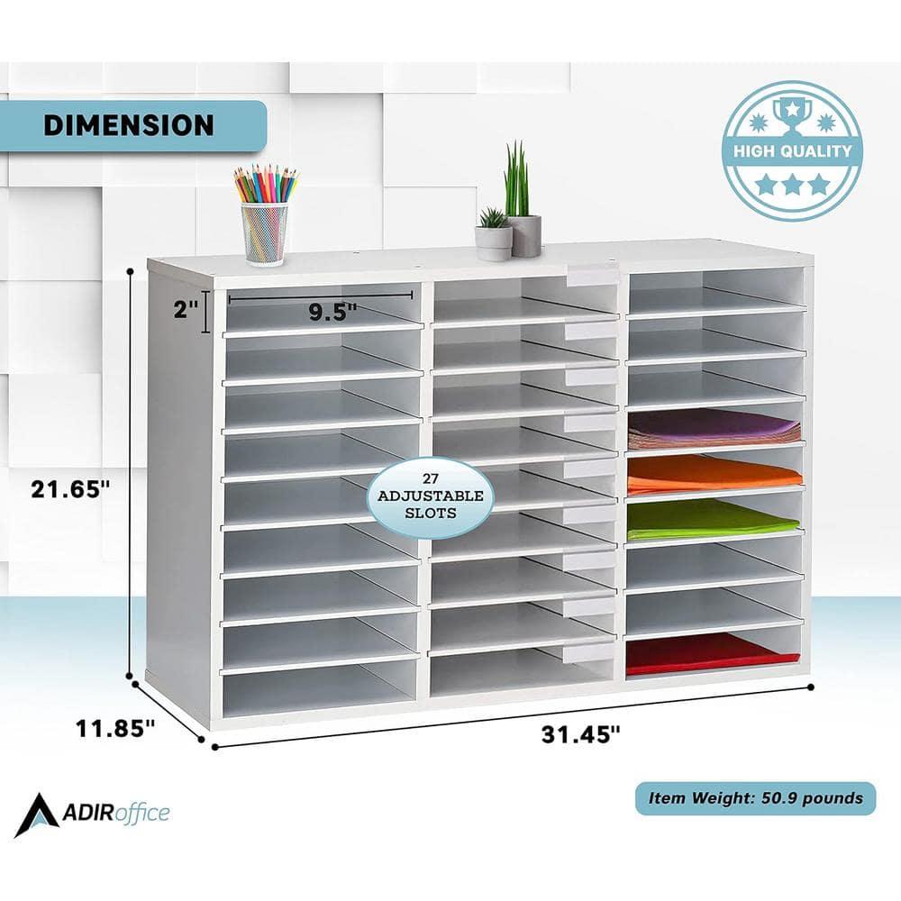 AdirOffice Manufactured Wood Compartment Mailroom Organizer