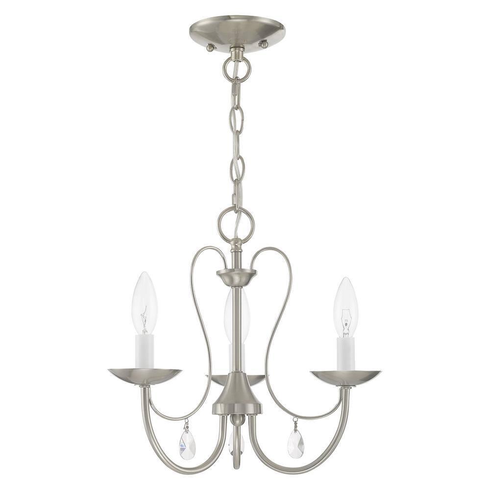 Livex Lighting Mirabella 3 - Light Chandelier in  Brushed Nickel
