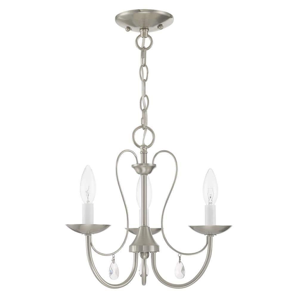 Livex Lighting Mirabella 3 - Light Chandelier in  Brushed Nickel