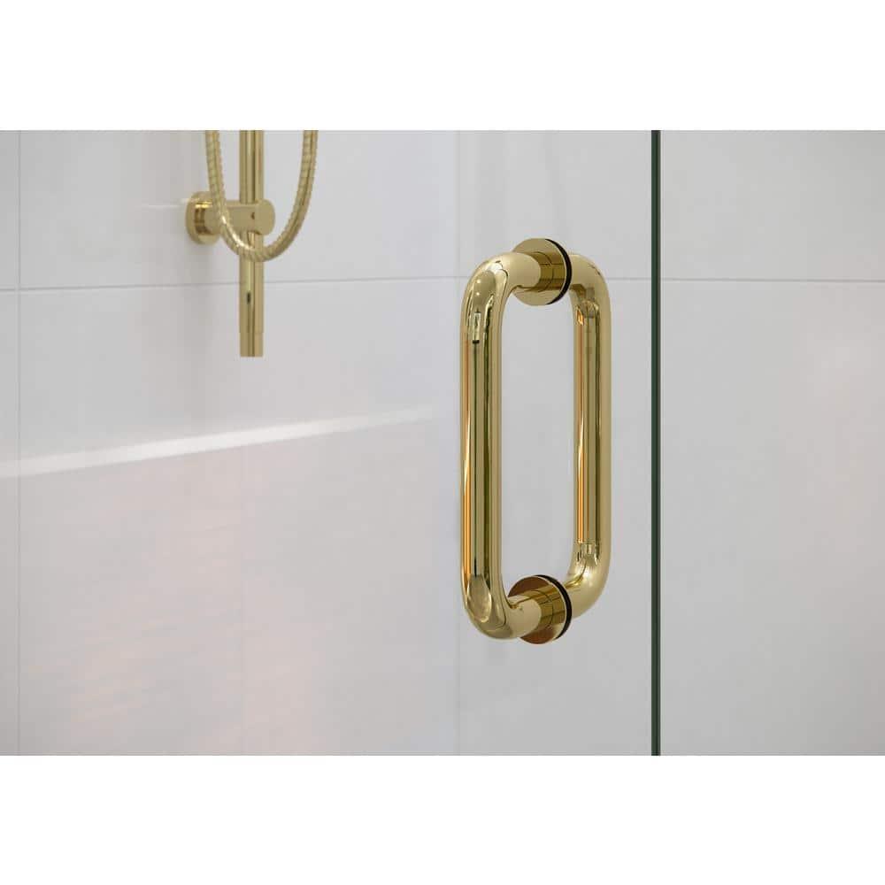 Illume 46 in. x 78 in. Fully Frameless Wall Hinge Shower Door