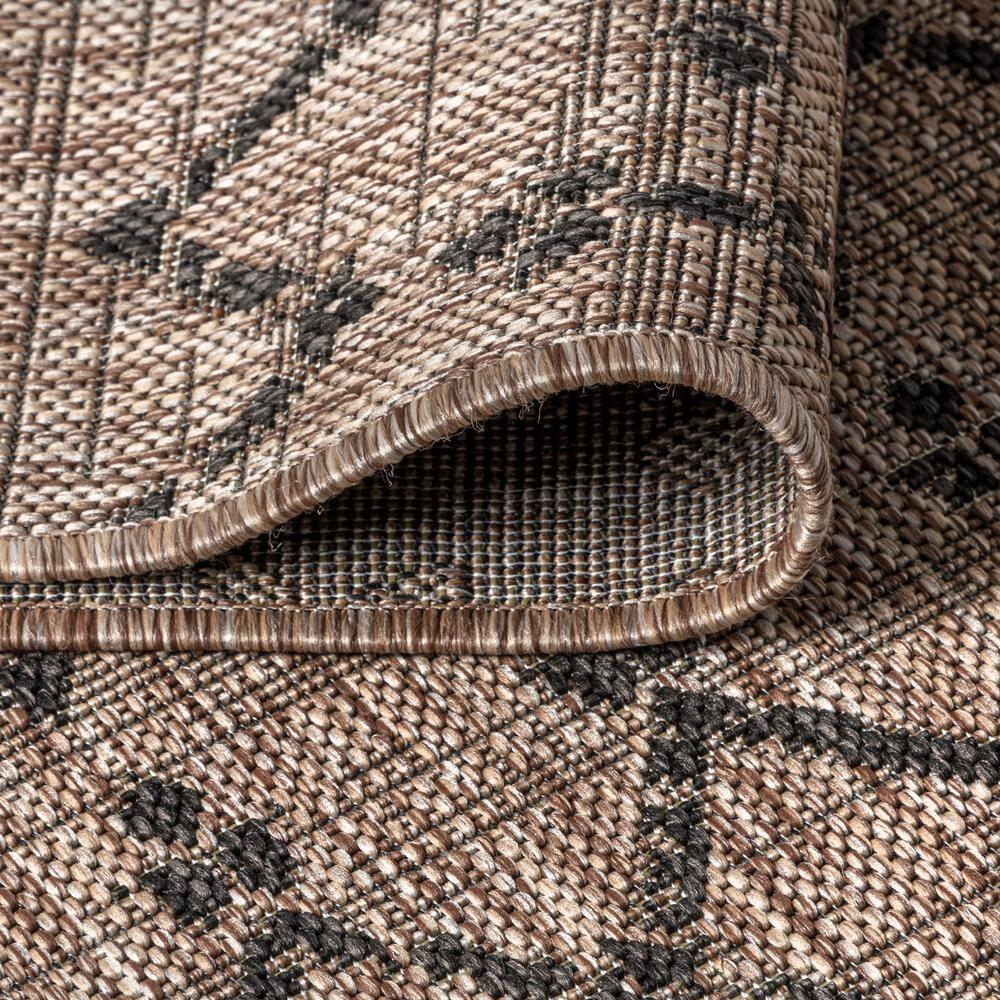 5'x8' Ourika Moroccan Geometric Textured Weave Indoor/Outdoor Area Rug, Natural/Black - JONATHAN Y