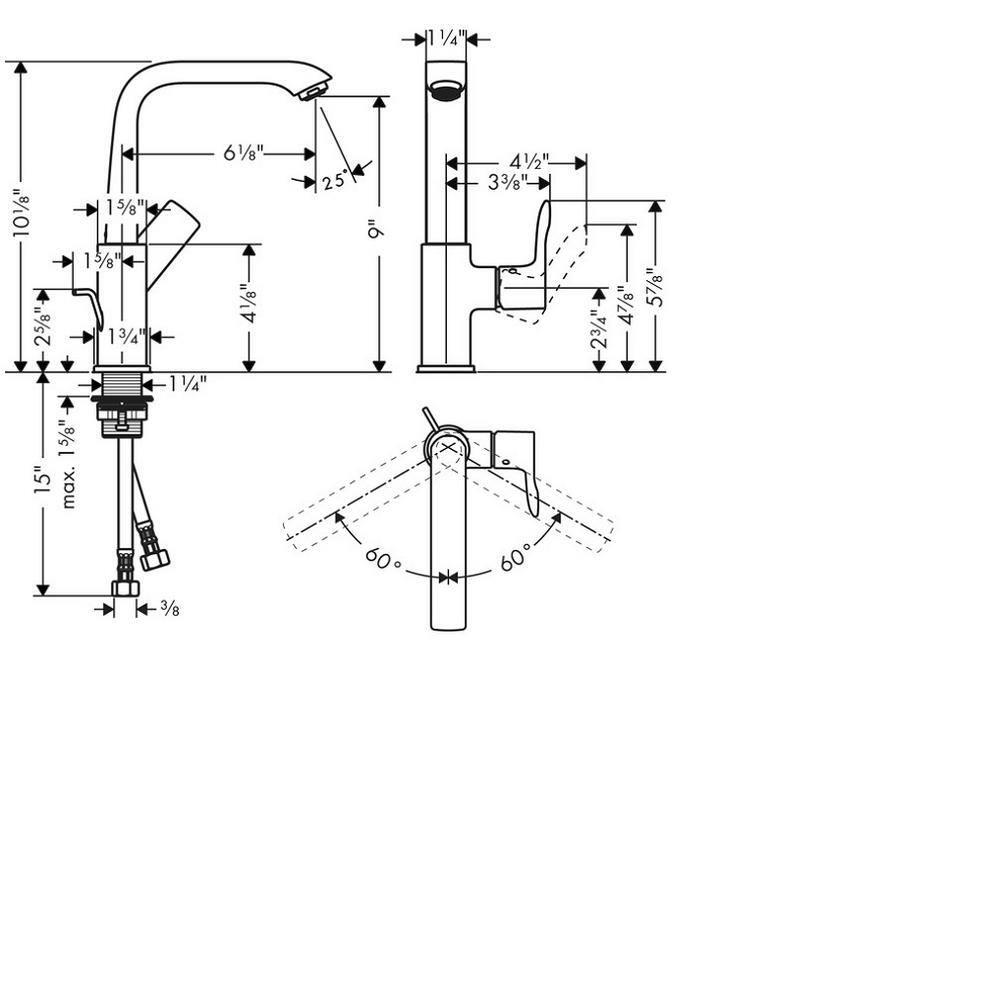 Metris Single Hole Standard Bathroom Faucet