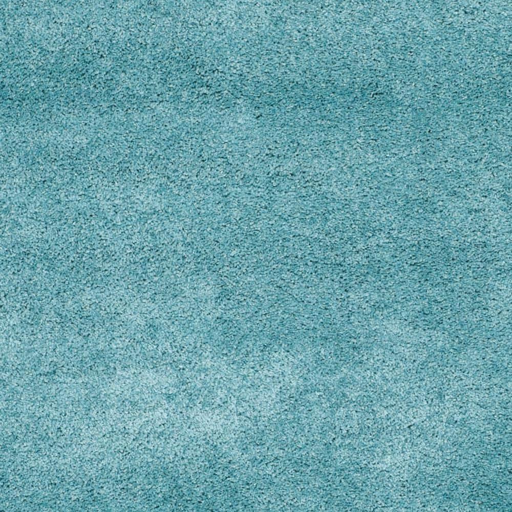 SAFAVIEH Milan Harlow Solid Plush Shag Area Rug, Aqua Blue, 10' x 14'