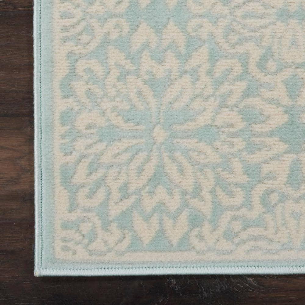 Nourison Jubilant 2' x 4' Ivory/Green Area Rug Beach Transitional Floral by Nourison