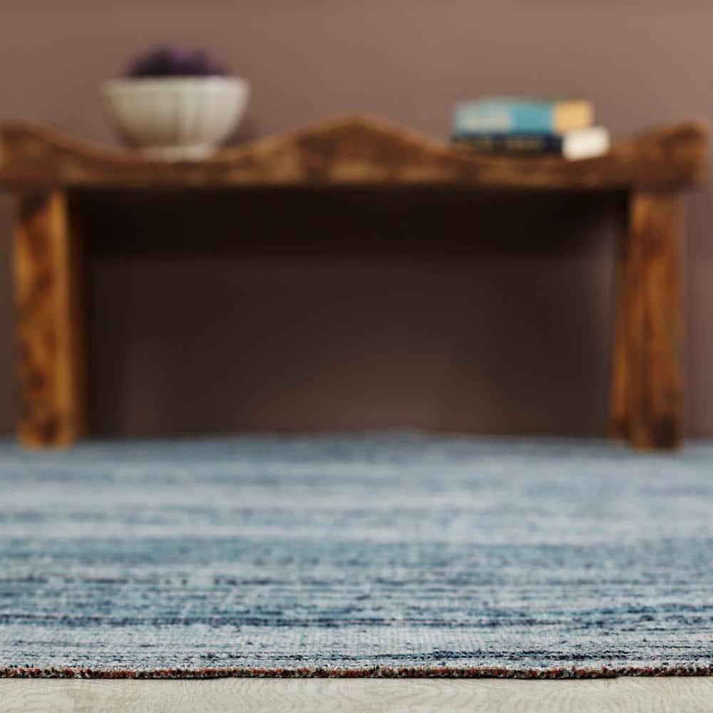 Aqua Strie 2 ft. x 3 ft. Indoor/Outdoor Area Rug