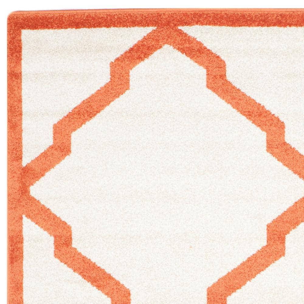 Amherst AMT421 Power Loomed Indoor Area Rug - Beige/Orange - 6'x9' - Safavieh