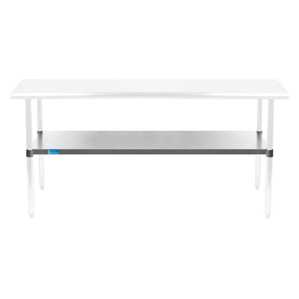 Additional Galvanized Steel Undershelf for 24 in. x 60 in. Kitchen Prep Table Adjustable Galvanized Steel Undershelf