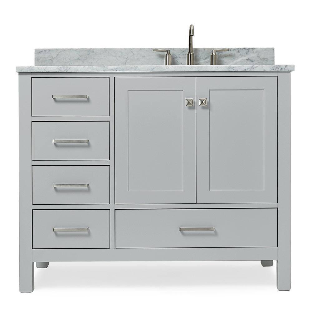 Ariel A043srcw2rvo Cambridge 43" Free Standing Single Basin Vanity Set - Grey