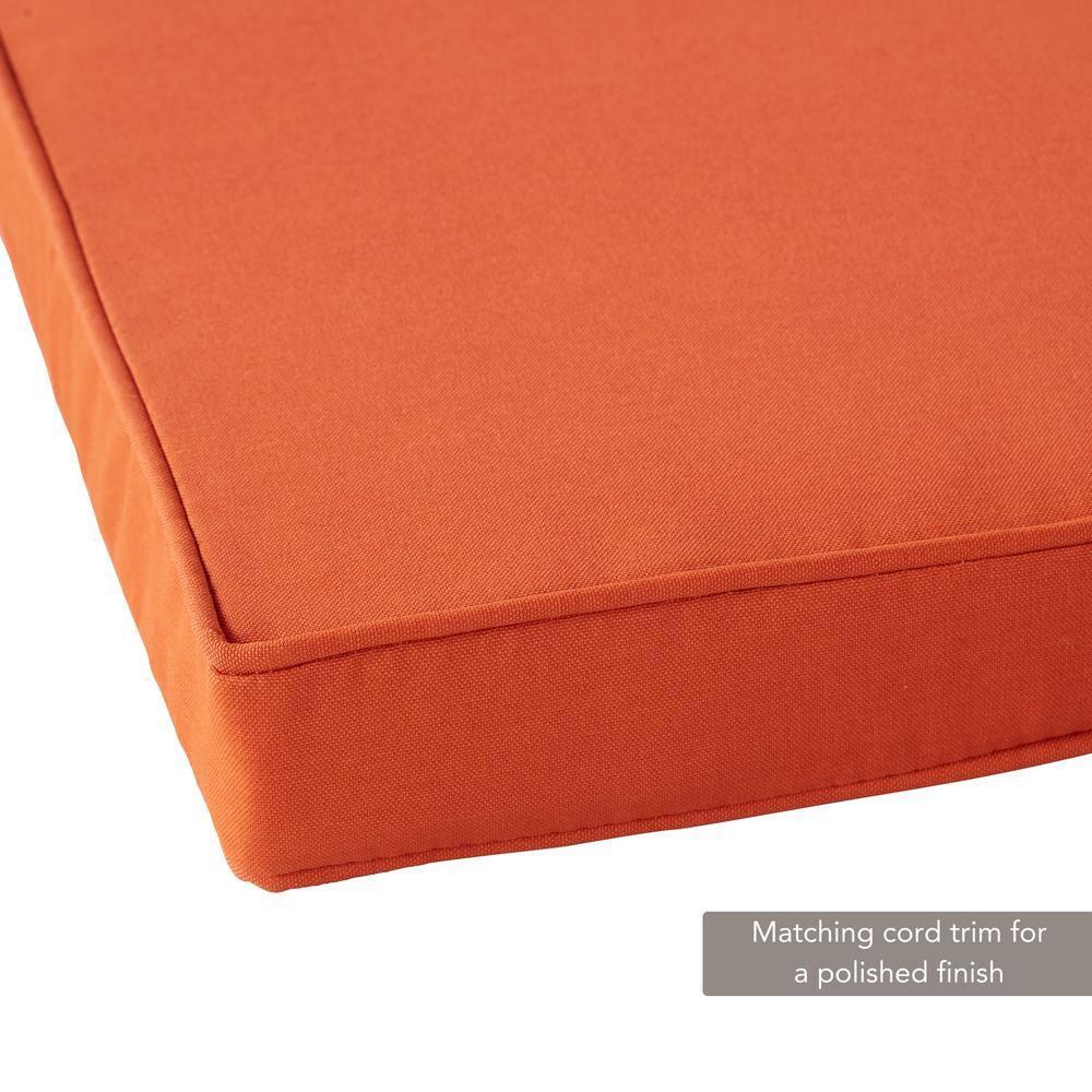 Greendale Home Fashions 18 x 18 in. Rust Square Outdoor Chair Pad (Set of 2)