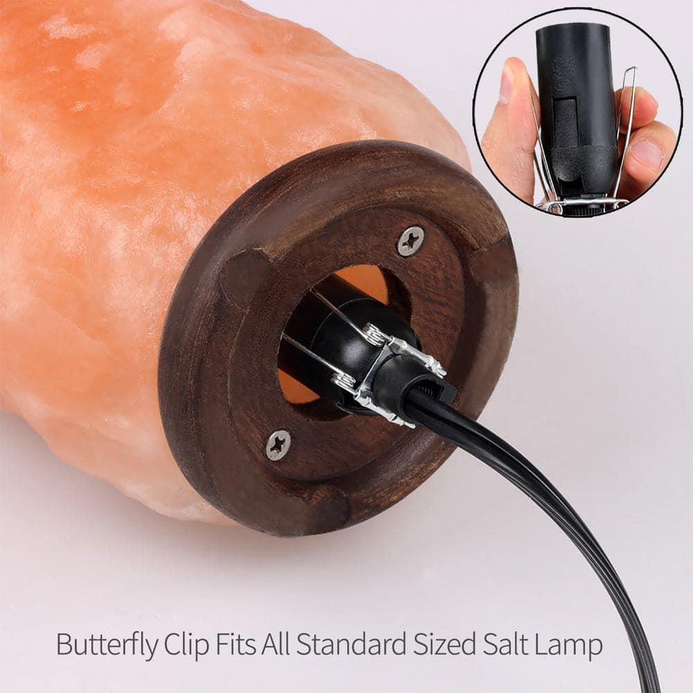 Betus Salt Lamp Cord with Dimmer Control, [Original Replacement] Power Cord with Dim Switch & Clip for All Himalayan Crystal Salt Lamps - UL Listed 6 Feet Long 110V US Standard