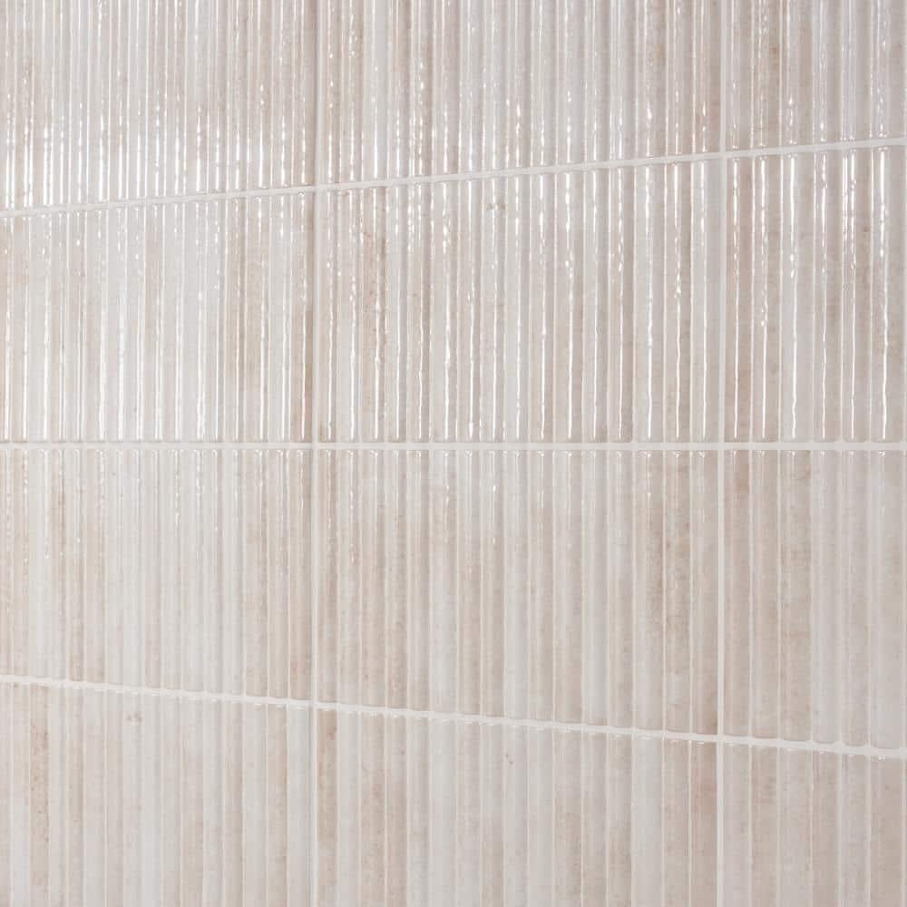 Canu 5.9 In. x 11.81 In. Polished Fluted Ceramic Subway Wall Tile (9.68 Sq. Ft. / Case)