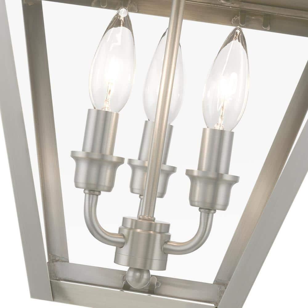 Livex Lighting Wentworth 3 - Light Pendant in  Brushed Nickel