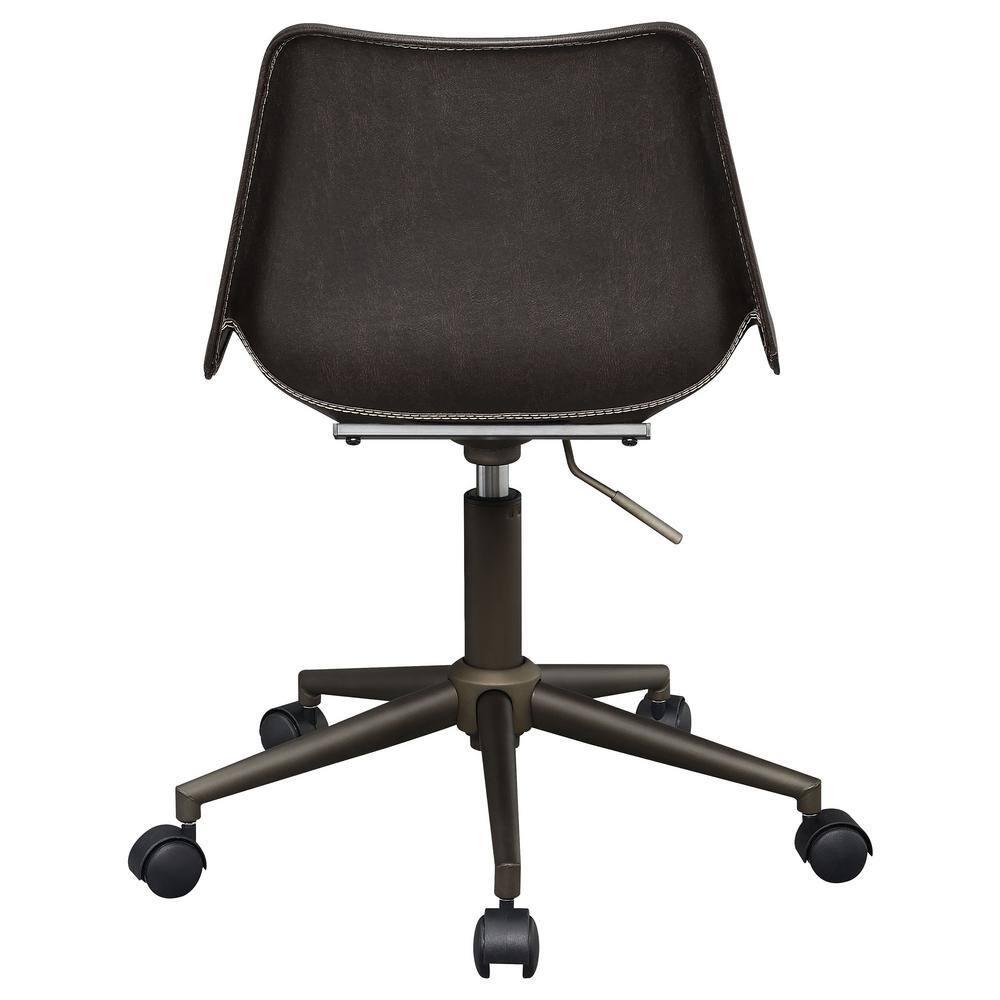 Adjustable Height Casters Brown and Rustic Taupe Office Chair 18" W x 22" D x 30-34.5" H 803378