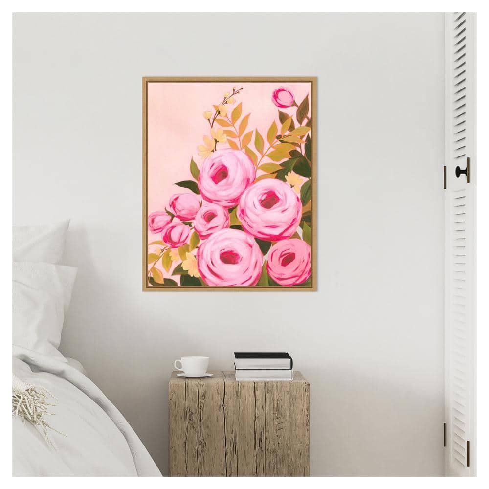 Amanti Art 23"x28" Vibrant Roses II by Grace Popp Framed Canvas Wall Art Print