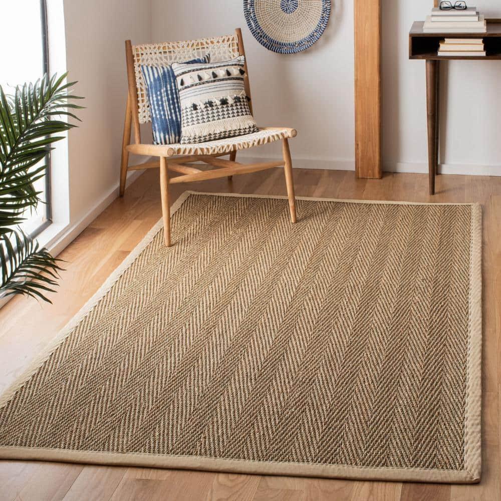 Deschamps Natural Fiber Seagrass Solid Color Rug