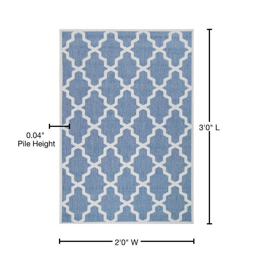 nuLOOM Gina Moroccan Indoor/Outdoor Accent Rug, 2' x 3', Blue