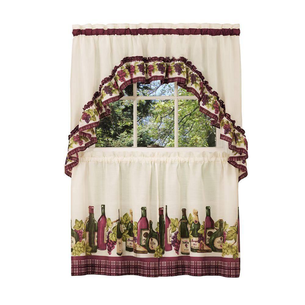 Chardonnay Kitchen Curtain & Swag Set, 1 Each