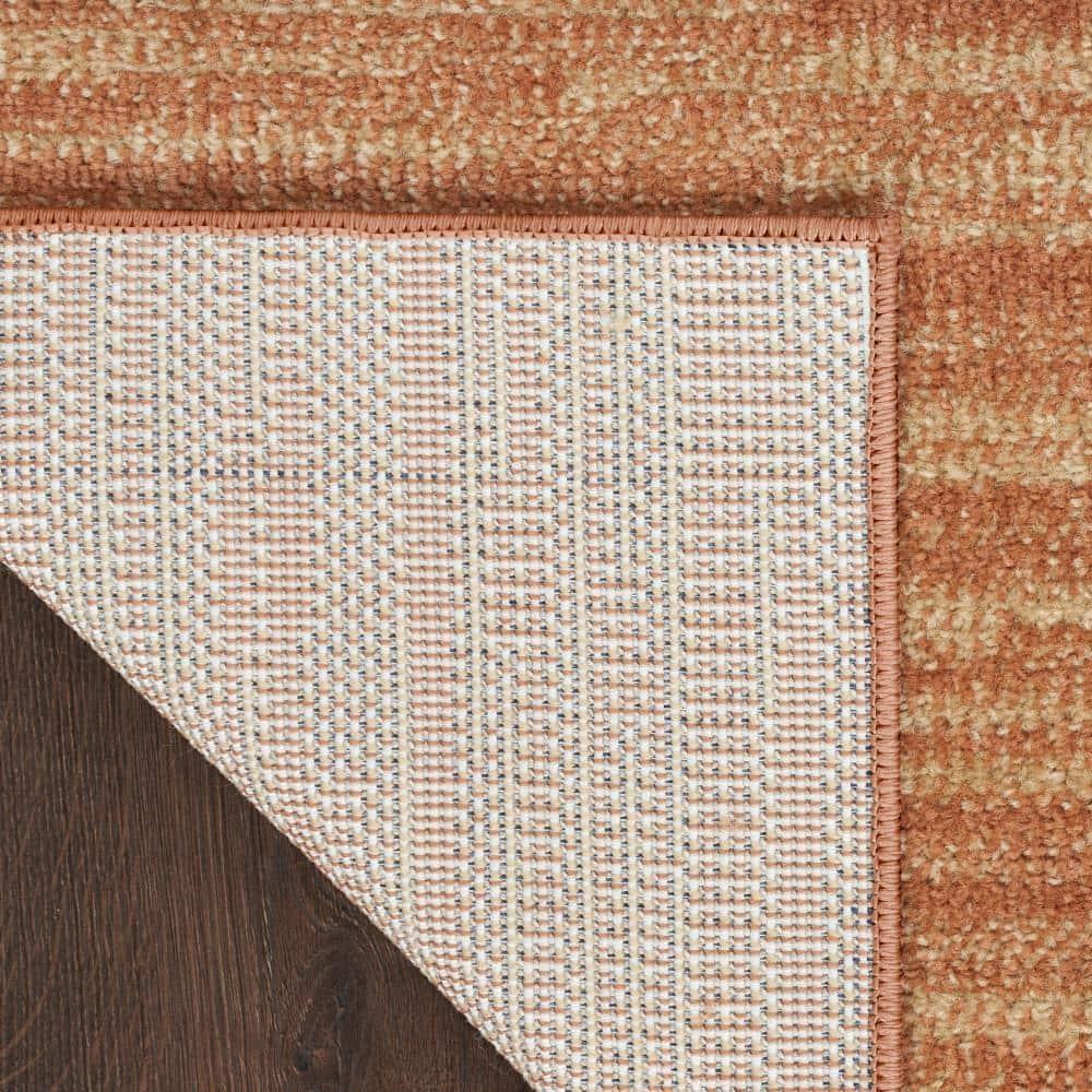 Nourison Essentials Easy Care Indoor Outdoor Area Rug - Rust 2' x 4'