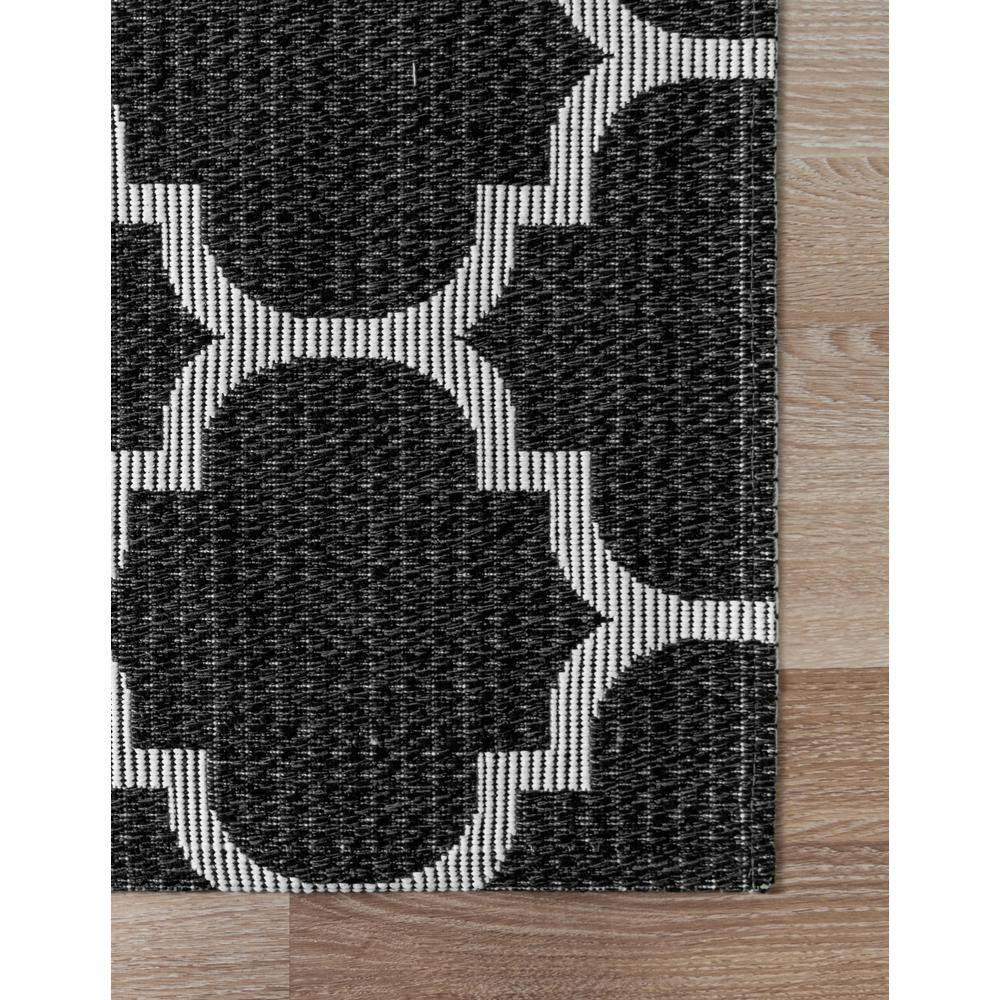 Unique Loom Decatur Collection Area Rug - Trellis (2' x 8' Runner Black/Ivory)