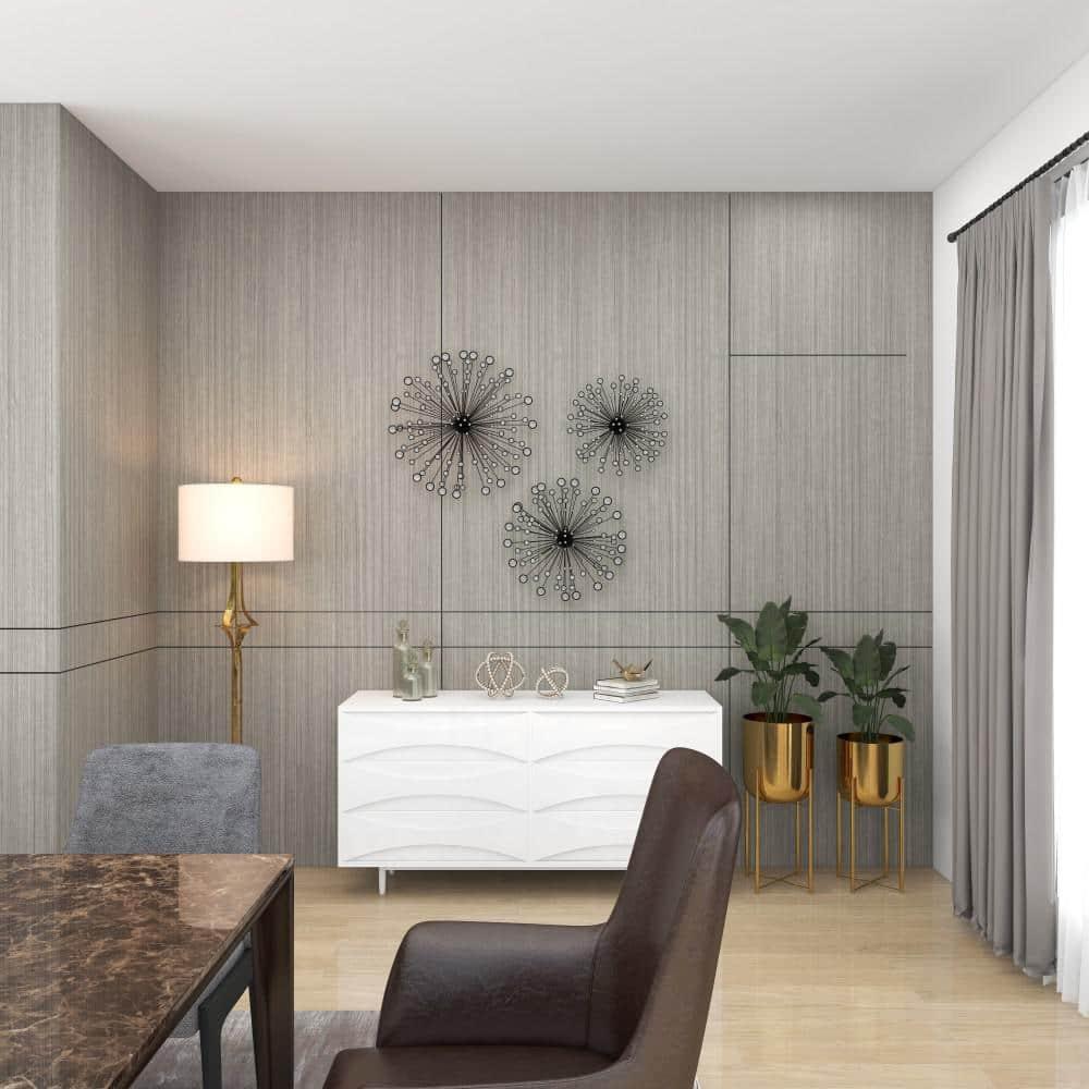 CosmoLiving by Cosmopolitan 2 - Piece Metal Dome Indoor Outdoor Planter with Removable Stand Set