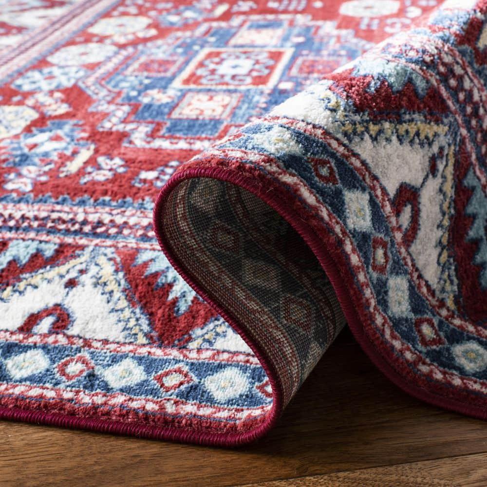 SAFAVIEH Kazak Collection KZK118R Red / Blue Rug