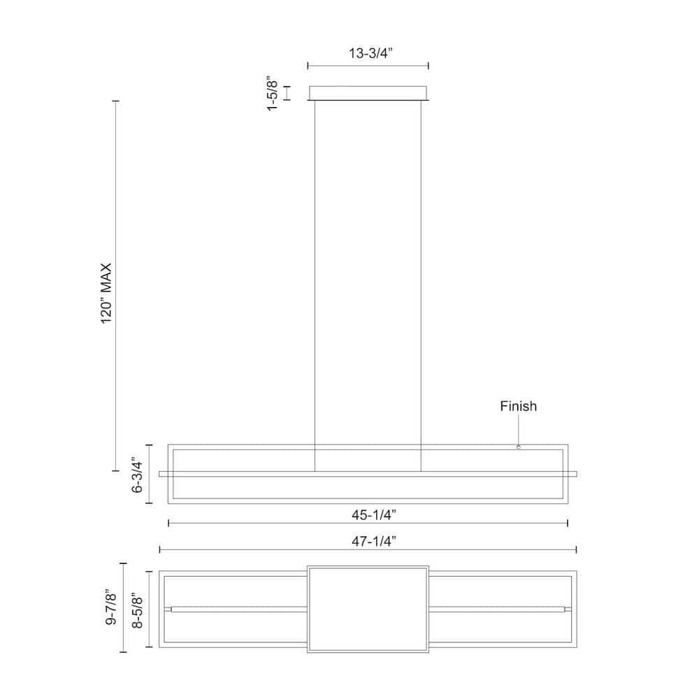 Mondrian 2 - Light LED Kitchen Island Pendant