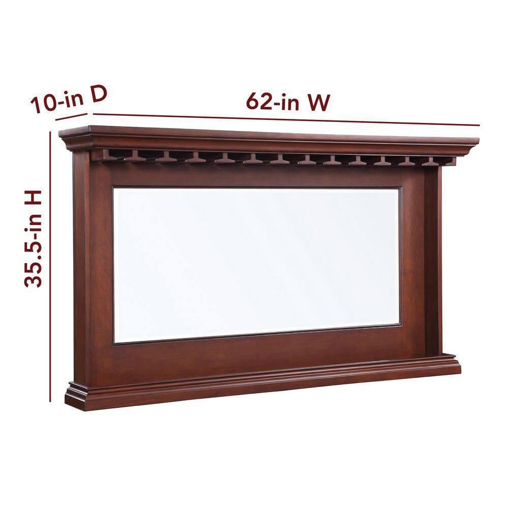 Hathaway Seville Back Bar Mirror - Walnut