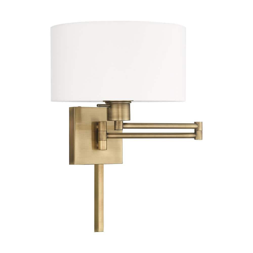 Livex Lighting 1 - Light Wall Light in  Antique Brass