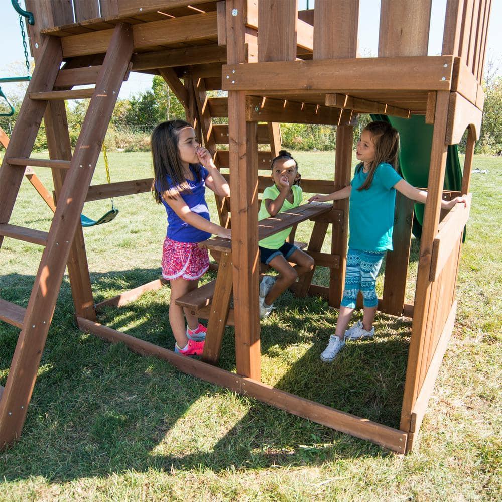 Elkhorn Wooden Play Swing Set