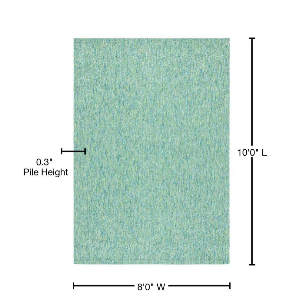 Courtyard CY8521 Power Loomed Indoor/Outdoor Area Rug - Green/Blue - 8'x10' - Safavieh.