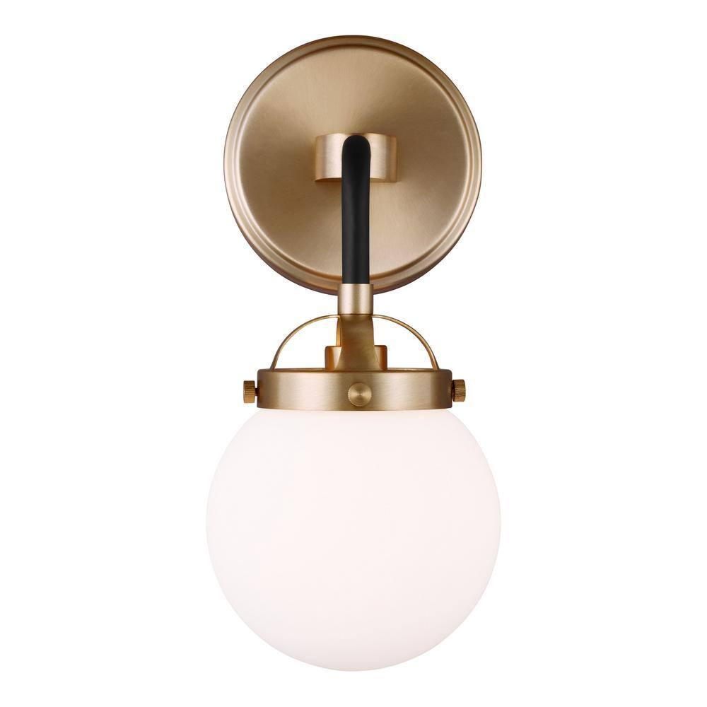 Generation Lighting Cafe 5.25-in W 1-Light Satin Bronze Modern/Contemporary Wall Sconce