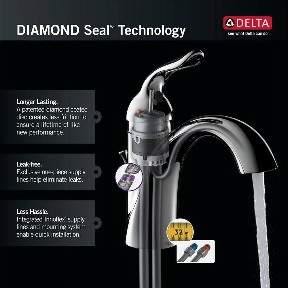 Trinsic Single Hole Vessel Bathroom Faucet, Single Handle Vessel Bathroom Sink Faucet