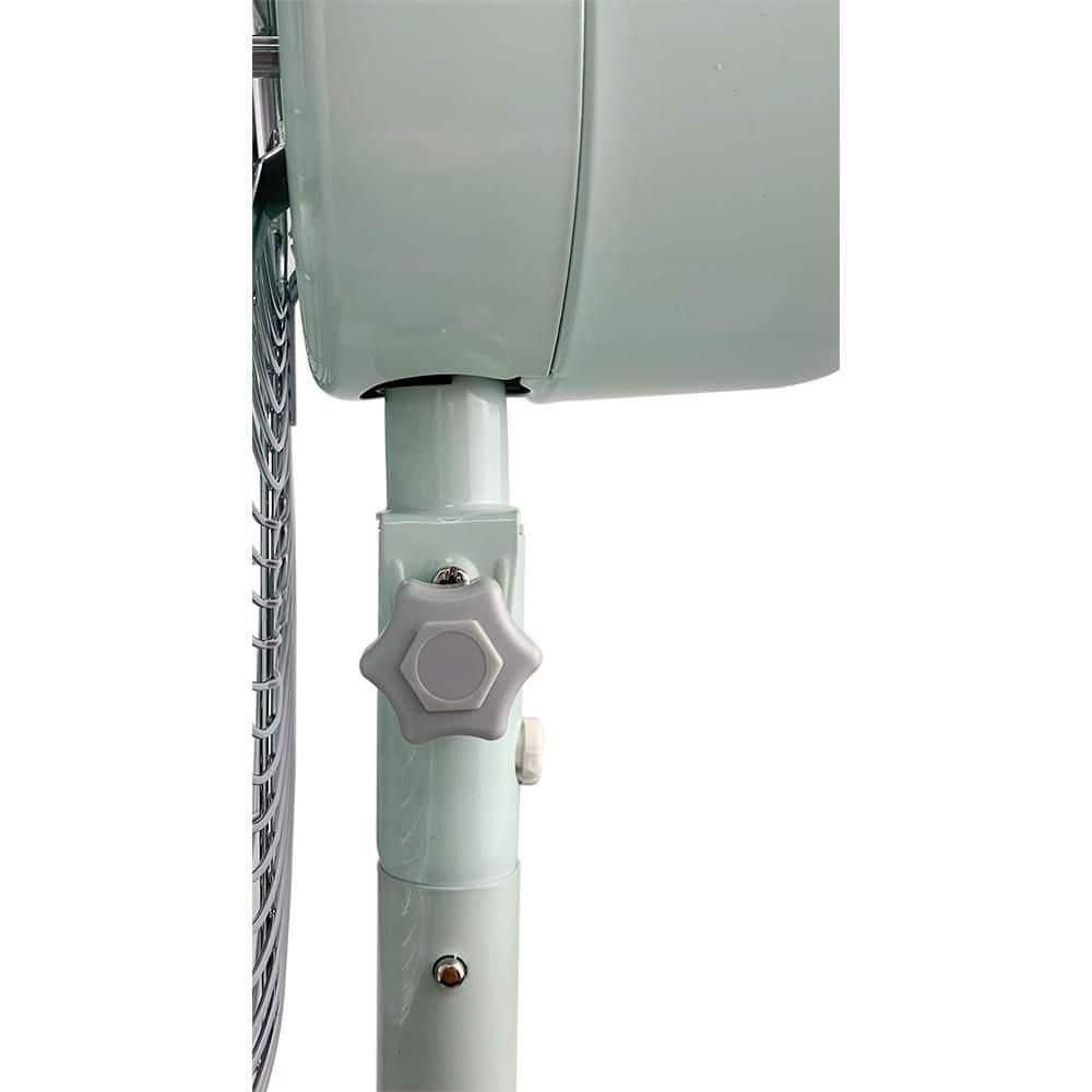 Good Housekeeping All-Metal 3-Speed 16" Oscillating Conference Room Pedestal Fan with Telescopic Height Adjustment (Multiple Finishes Available)