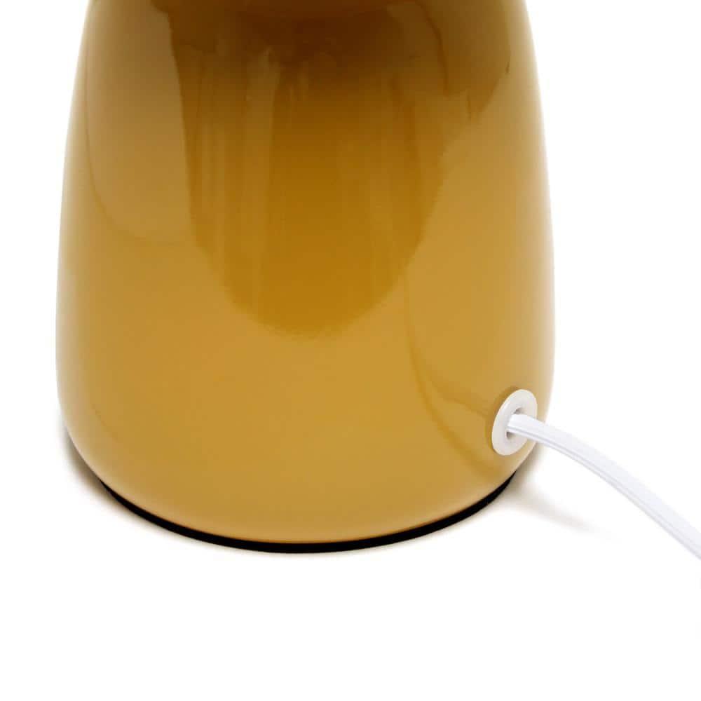 10.04" Traditional Ceramic Thimble Base Bedside Lamp with Fabric Shade - Simple Designs: For Kids Bedroom & Office Desk
