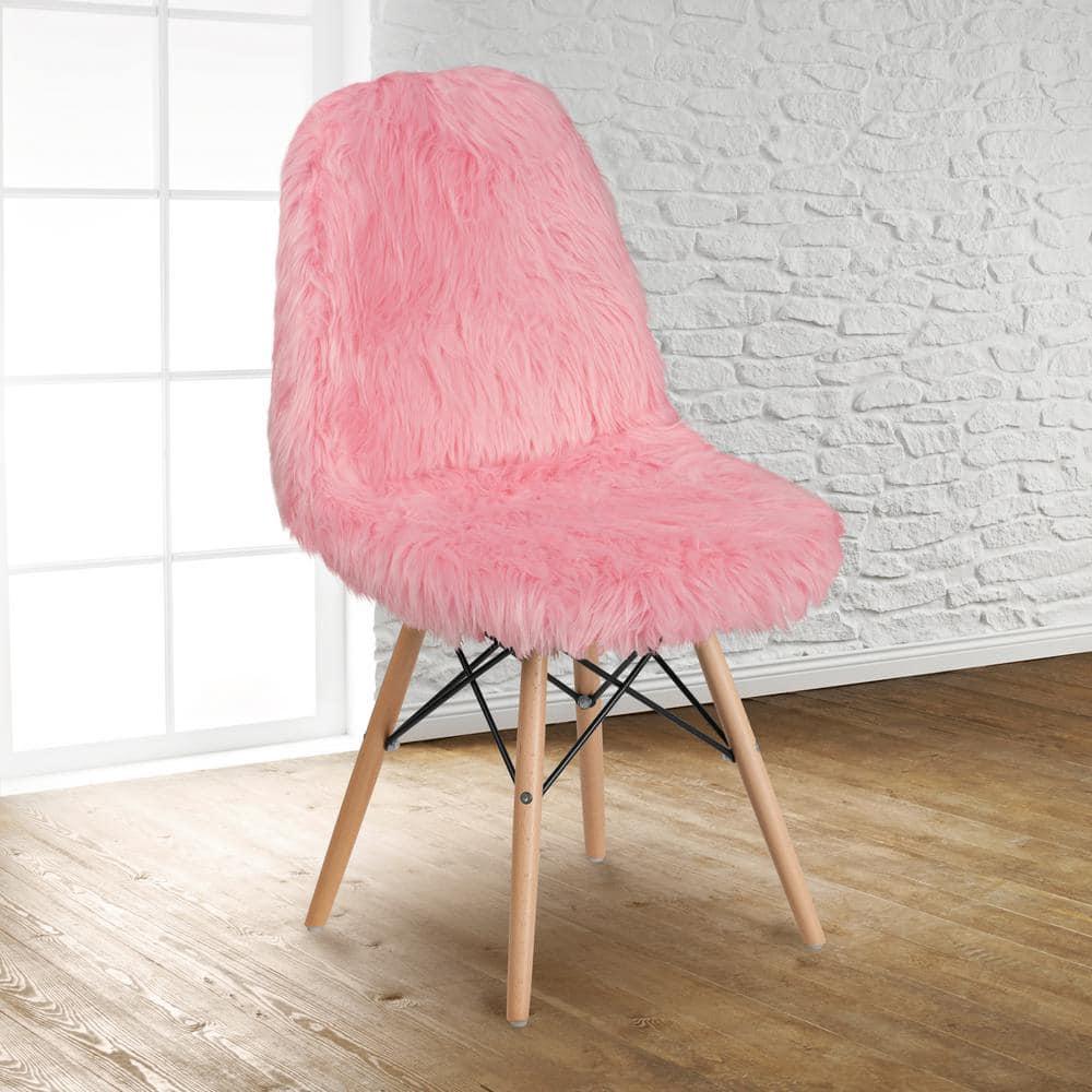 Flash Furniture Shaggy Dog Light Pink Accent Chair