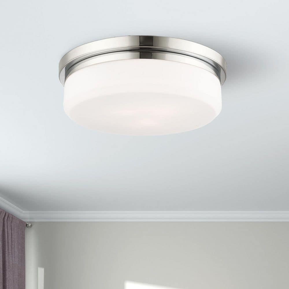 Livex Lighting 7393 15.5" Wide Flush Mount Ceiling Fixture / Wall Sconce - Chrome