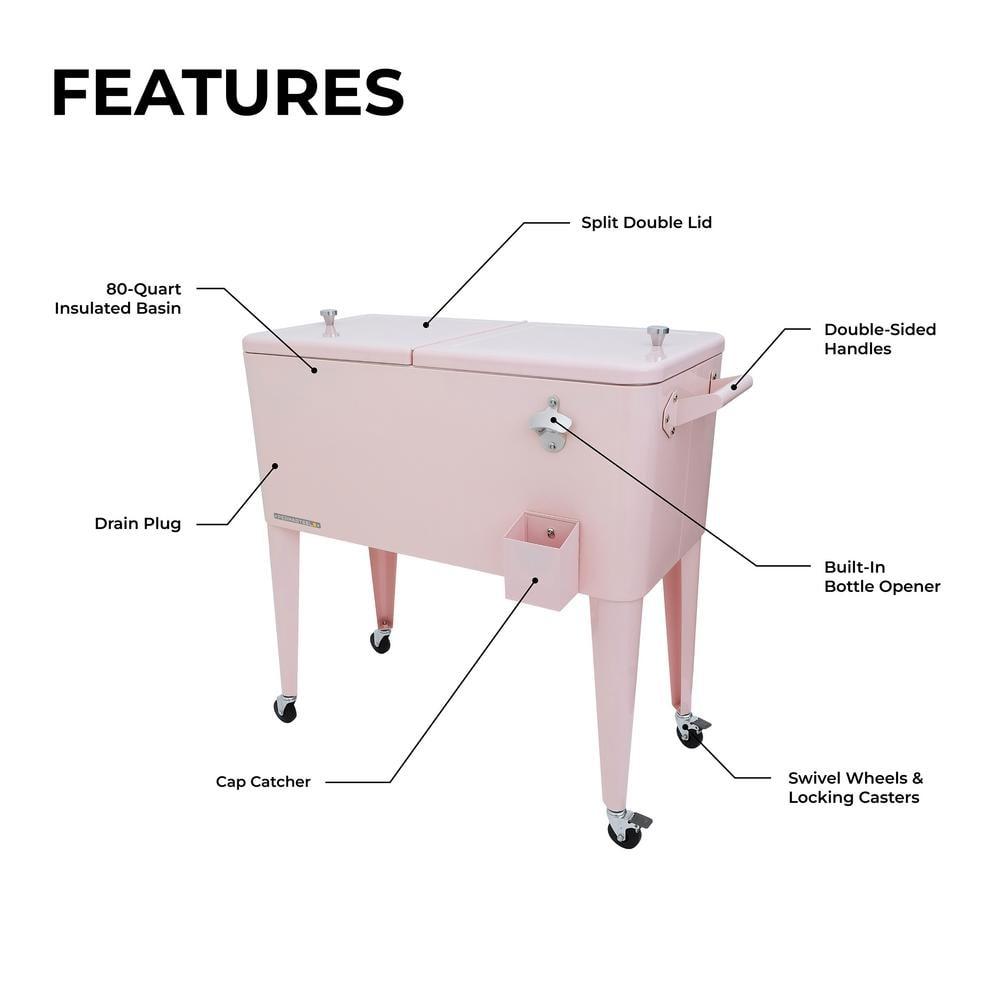 Winado 80 Qt. Outdoor Rolling Cooler Cart