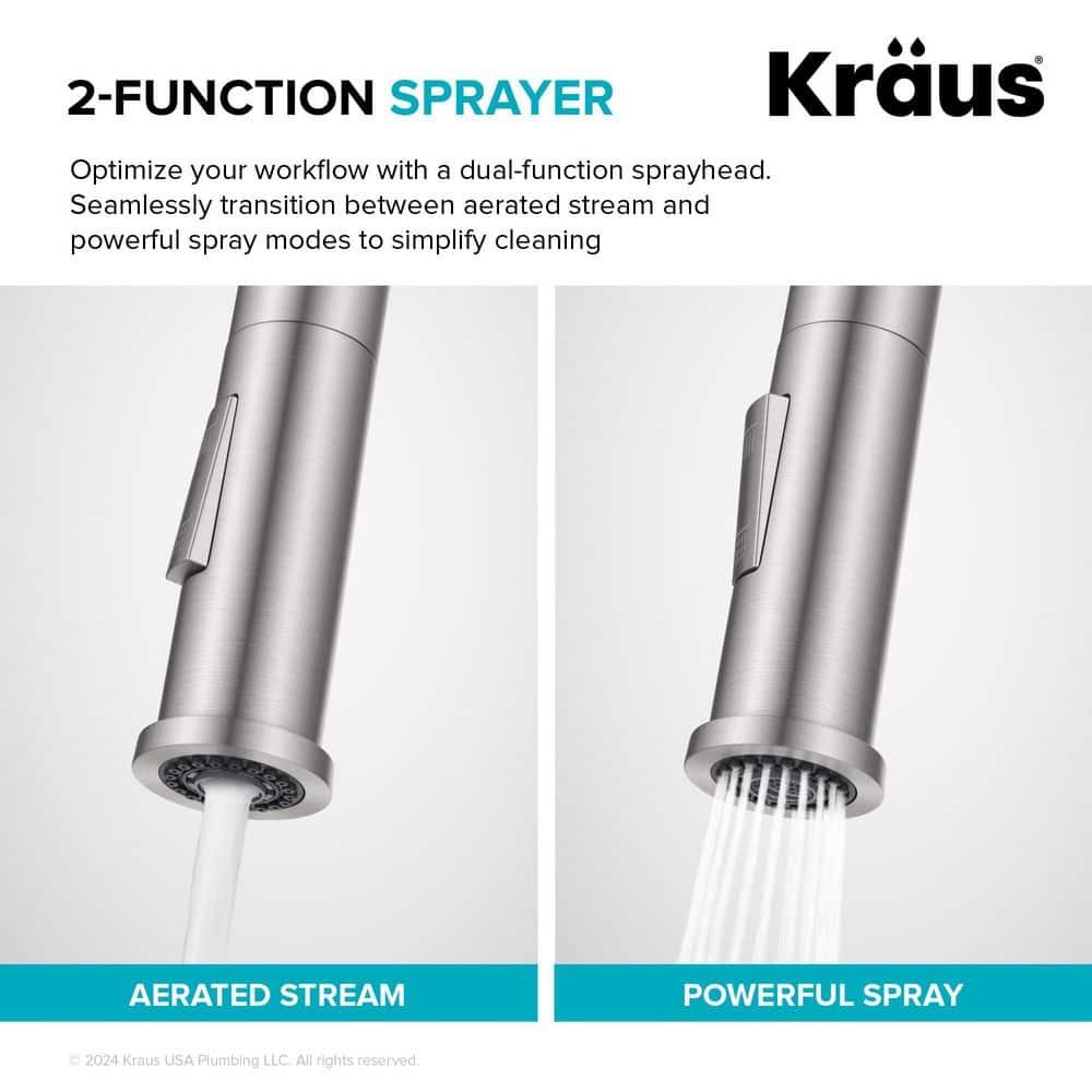 Kraus Torak 2-Function Single Handle Pull Down Kitchen Faucet
